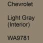 Preview: Chevrolet, Light Gray (Interior), WA9781.